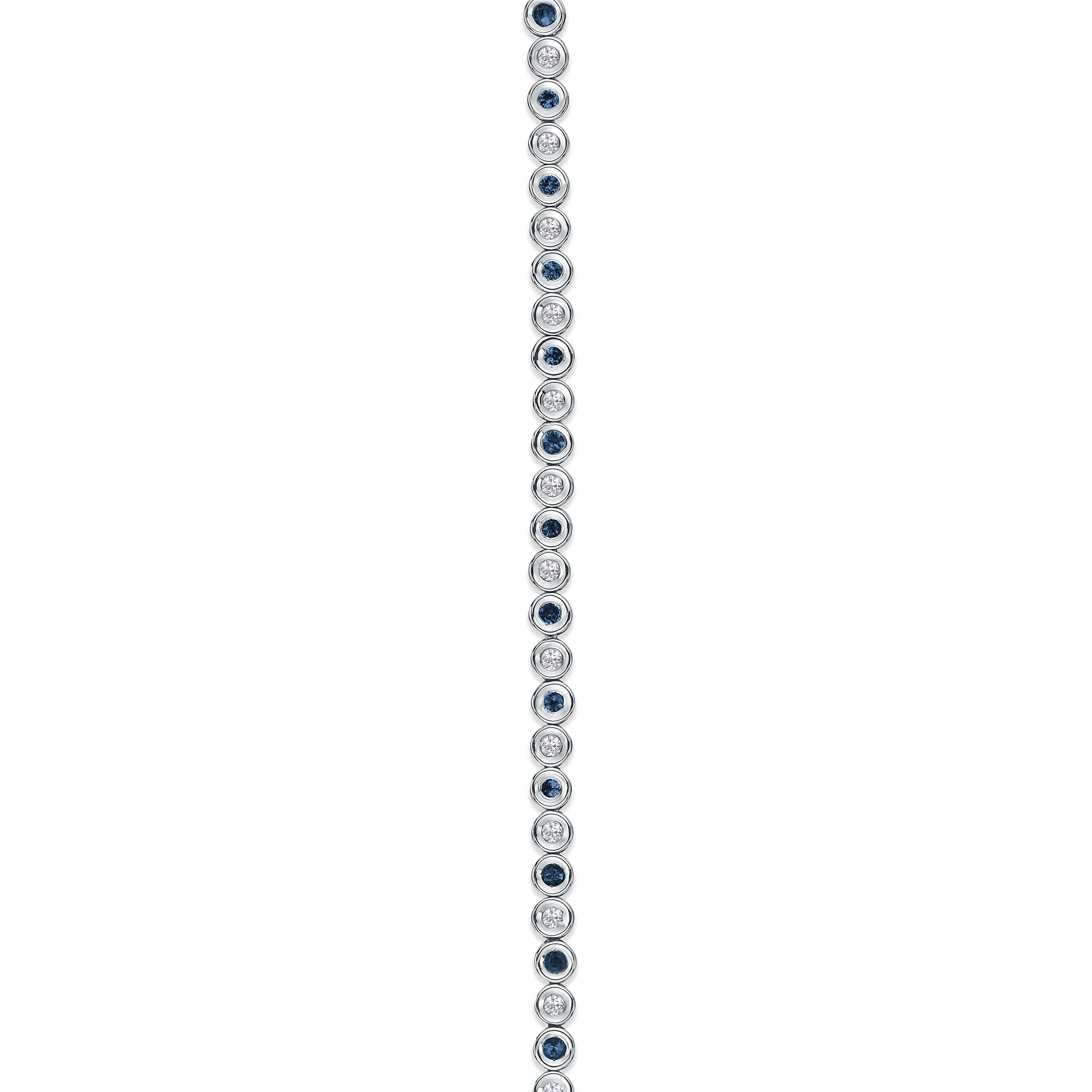 0.43ct Sapphire and 0.35ct Lab Diamond Bracelet in 925 Sterling Silver